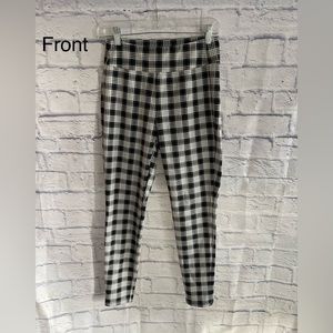Gap printed leggings - black and white plaid - women’s size small